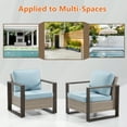 thumbnail image 4 of Meetleisure 2-Piece Outdoor Rattan Dining Chairs with Removable Cushions, Sky Blue, 4 of 9
