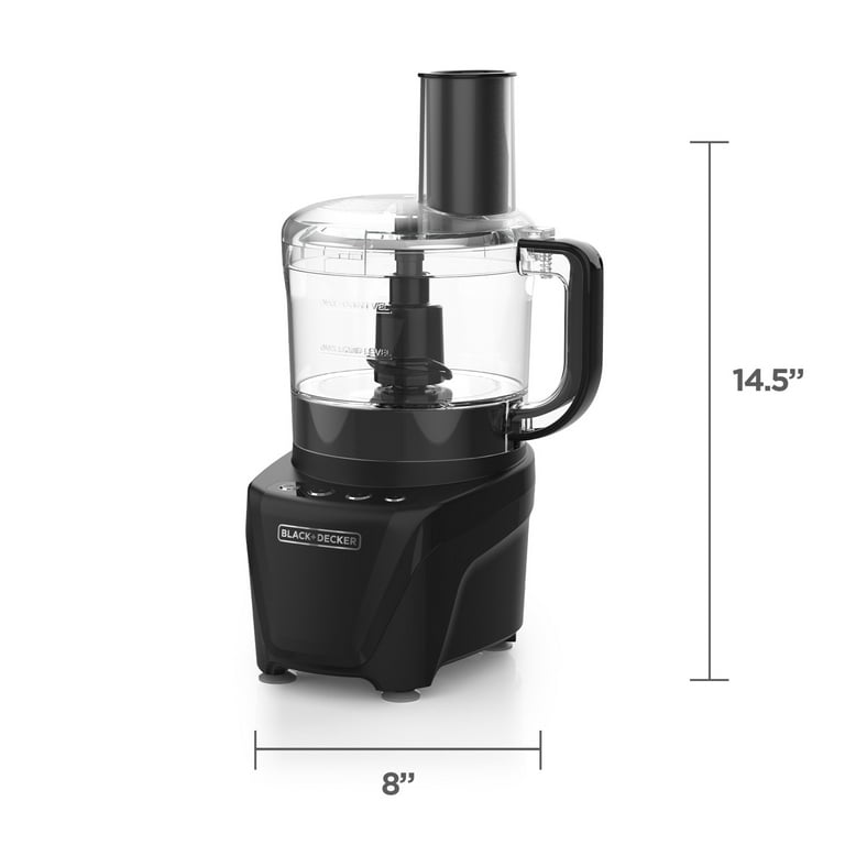 BLACK+DECKER Easy Assembly 8-Cup Food Processor, 850W, 2 Speeds +