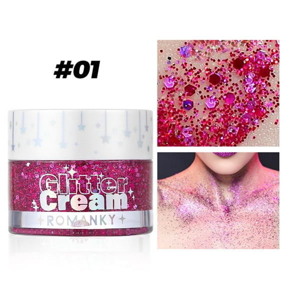 SDOHIG Body Glitter, Face Glitter, Makeup Festival Glitter Gel, 8 Colors Face and Body Glitter Gel, Hair Glitter Gel, Glitter Gel Makeup, Glitter for Face and Hair