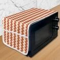 thumbnail image 1 of Coral Microwave Oven Cover, Horizontal Chevron Pattern Arrows Geometric Design Striped Old Fashion Zigzag, Water Resistant Organizer with Pockets Kitchen, 36" x 12", Orange Coral White, by Ambesonne, 1 of 4