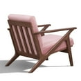 thumbnail image 4 of Omax Decor Zola Solid Wood and Velvet Upholstered Accent Armchair in Blush Pink, 4 of 5