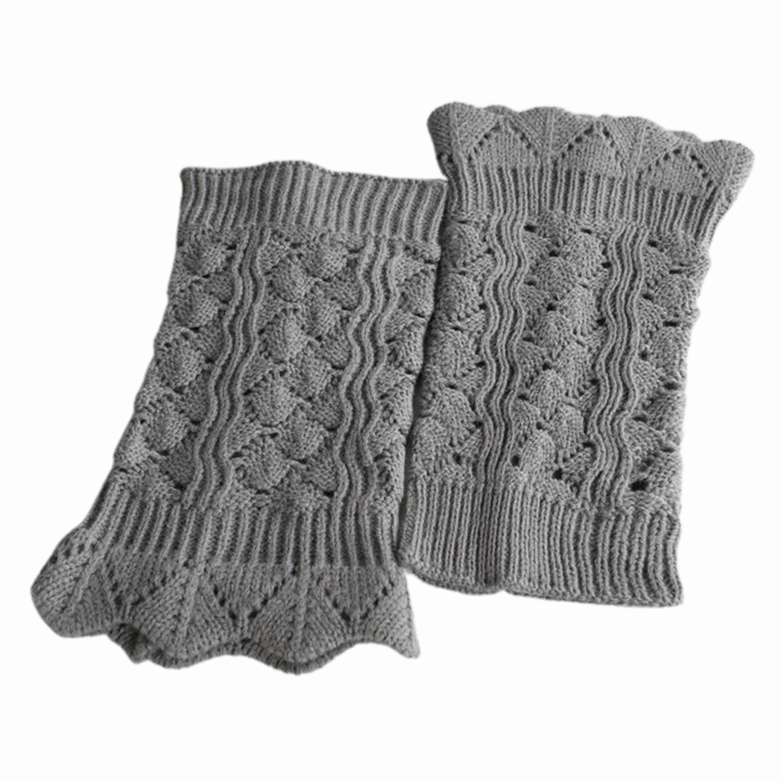 Kize Jacquard Knitted Cuffs Toppers Liner Boot Leg Warmers Socks 