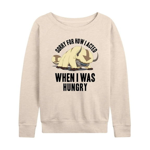 Avatar - The Last Airbender - Appa Hungry - Women's Lightweight French Terry Long Sleeve Shirt