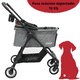 thumbnail image 5 of Carriola para Mascotas Cochecito para Perros y Gatos Pequeños - Medianos Transportadora Extraíble Ligera y Plegable con Freno - Gris, 5 of 7