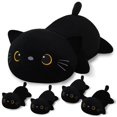 thumbnail image 1 of Animal de peluche SQEQE, gato negro, mami, con 4 bebés, gato en la barriga, 1 of 9