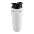 thumbnail image 3 of Taza de agua aislada deportiva 750 ml Taza de agua aislada de acero inoxidable con boca roscada de doble capa para viajes de gimnasio Blanco, 3 of 14