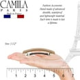 thumbnail image 2 of Camila Paris CP3457 French Hair Barrette Clip for Girls Brown, Rubberized Metal Clasp Strong Hold Grip Hair Clips for Women, No Slip Durable and Styling Girls Hair Accessories, Made in France, 2 of 45