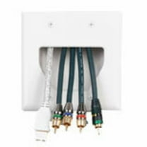 Low Voltage Wall Plate, Recessed, 3 Gang, White