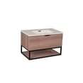 thumbnail image 4 of mueble para baño flotante montenegro 32" gris contrachapado de melamina con lavabo y espejo, 4 of 7