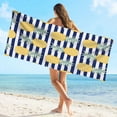 thumbnail image 6 of FastXmas Microfiber Beach Towel, White Blue Stripes Pineapple Print Sand Free Beach Towel, Lightweight Skin-Friendly Bath Towels Super Absorbent Quick Dry Beach Blanket for Camping Vacation(28"x55"), 6 of 9