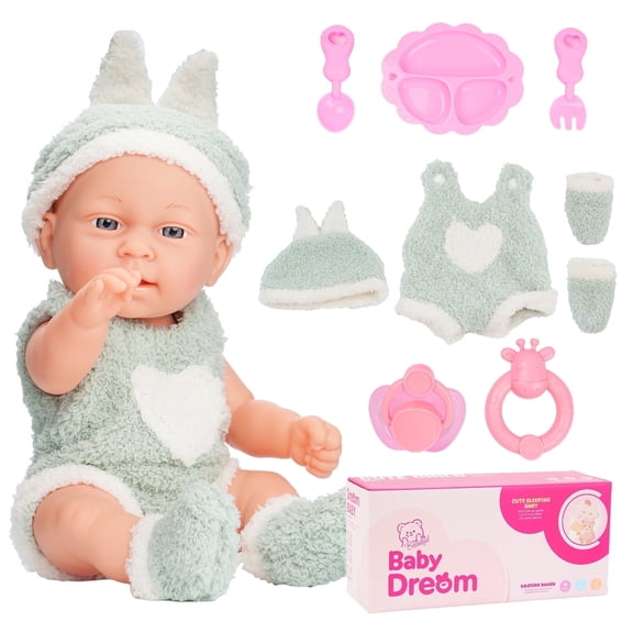PayUSD Baby Dolls for Toddler 12'' Reborn Lifelike Soft Dolls Pretend Play Preschool Toys Machine Washable Easy to Hold Adorable Birthday Gifts for Girls Boys 1 2 3 4 5 6 Gift for Christmas
