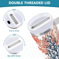 thumbnail image 3 of Yayeee 30oz Stainless Steel Tumbler with Straw and Handle Double-Wall Insulated Travel Water Bottle, White Sea Plants, 3 of 8