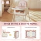 thumbnail image 3 of Silla alta para bebé Ktaxon 6 en 1 portátil rosa con arnés de 5 puntos, 3 of 7