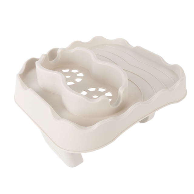 Plateau de Table pour Spa, Table d'Appoint à Pince pour Spa avec 2 Porte-Gobelets, Trous de Drainage, Plateau de Service pour Baignoire, Terrasse Extérieure, Piscine