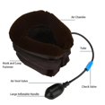 thumbnail image 2 of FAGINEY Portable Thicken Air Inflatable Neck Pillow U-Shaped Cervical Vertebra Tractor Pillow Coffee, 2 of 7