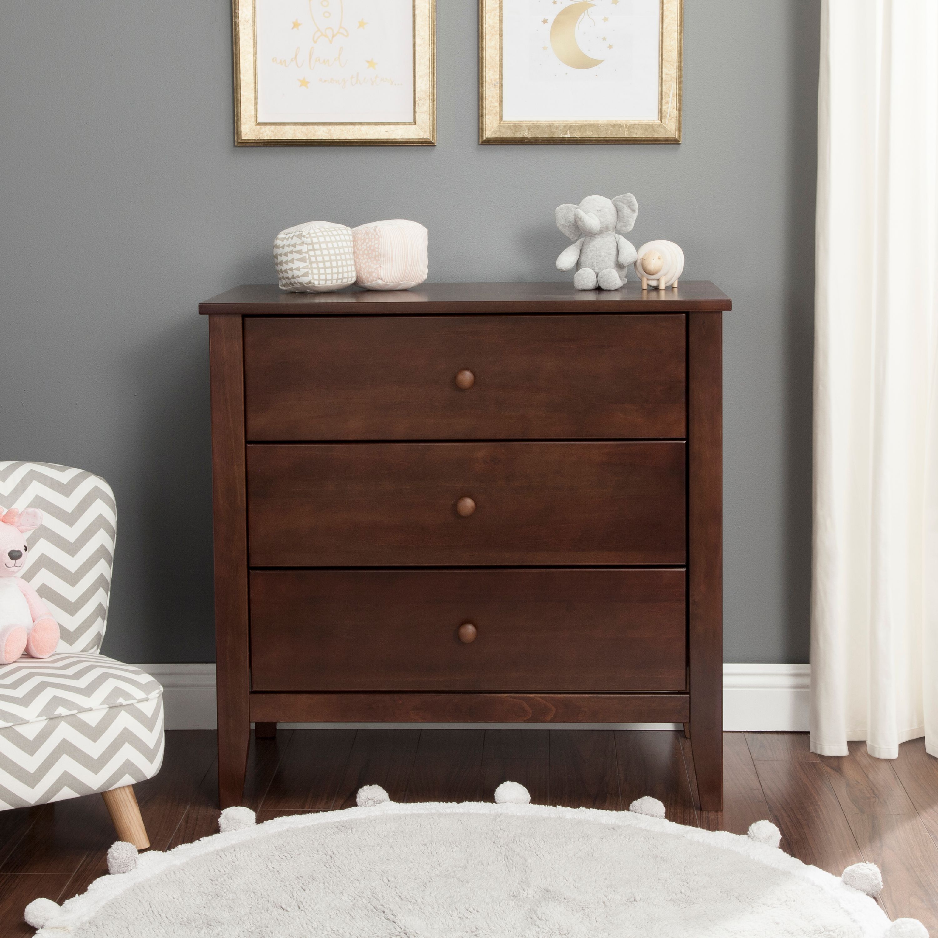 Carter's by DaVinci Morgan 3-Drawer Dresser in Espresso