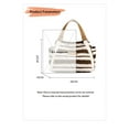 thumbnail image 2 of Hue & Hold Women's Colored Striped Handbag Simple Large Capacity Canvas Shoulder Bag Casual Versatile Fashionable Commuter Bag,Black, 2 of 11