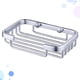 thumbnail image 4 of GOOHOCHY Jabonera de aluminio, práctica jabonera, cesta para guardar cosméticos, contenedor de jabón plateado, 4 of 8