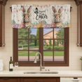thumbnail image 6 of 2 Pack Valances for Window, Easter Short Curtains for Kitchen Bedroom Living Room, Spring Rabbit Eggs Roses Colorful Flags Leaves Rod Pocket Small Window Treatment Valance Drapes 54 x 18 Inch, 6 of 8