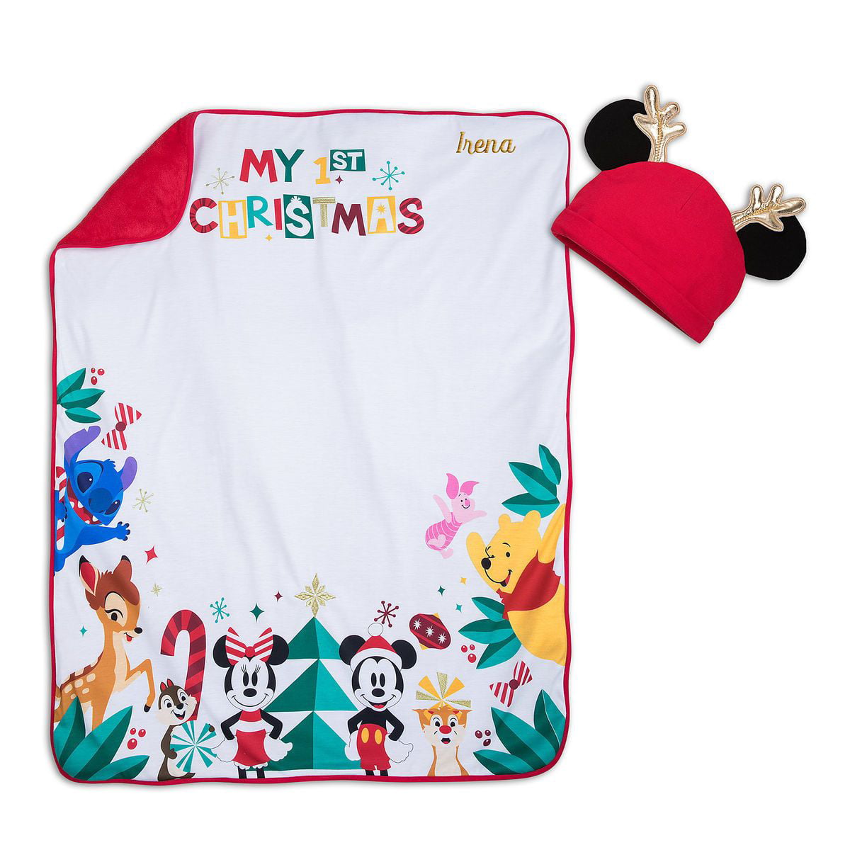 Disney Mickey Mouse and Friends Blanket and Hat Set for Baby Holiday  Christmas - Walmart.com