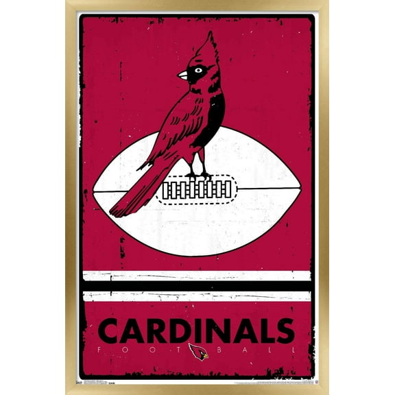 NFL Arizona Cardinals - Retro Logo 15 Wall Poster, 14.725" x 22.375", Framed