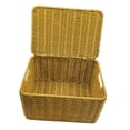 thumbnail image 4 of Cesta de almacenamiento tejida, organizador de artículos diversos con tapa, soporte para mantas, cesto para ropa, cesto para armario, despensa, cocina, 4 of 9