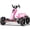 Magenta, variant on iRerts 12V Ride on Toys, Powered Electric Go Kart with Music, LED Light, Horn, Forward/Backward, Pedal Go Kart Kids Electric Car for Kids Boys Girls Ages 3-6, White