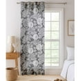 thumbnail image 1 of Vargottam Gray Fruits Print Sheer Curtains for Short Windows - Set of 2 Panels, 63", Grommet Top, Printed Georgette, Light Filtering Drapes for Kitchen or Bedroom, 1 of 9
