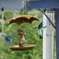 thumbnail image 4 of Squirrel Umbrella Bird Feeder Metal Garden Decor with Dog Design Outdoor Feeder For Birds Gift Hanging Lovers For Nature, 4 of 8