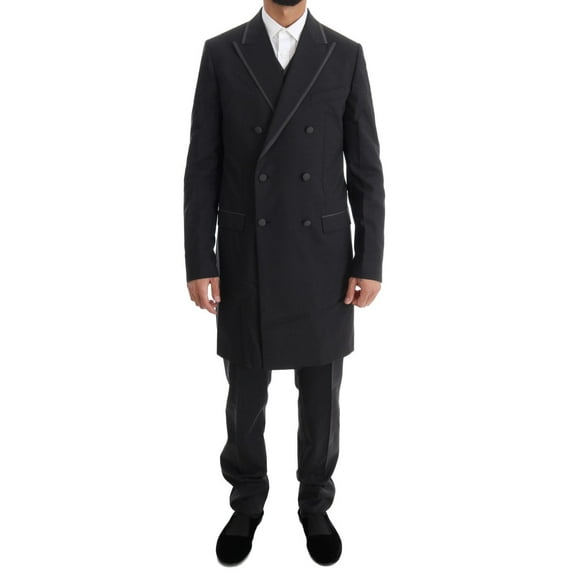 Dolce & Gabbana Gray Wool Stretch 3 Piece Two Button Suit