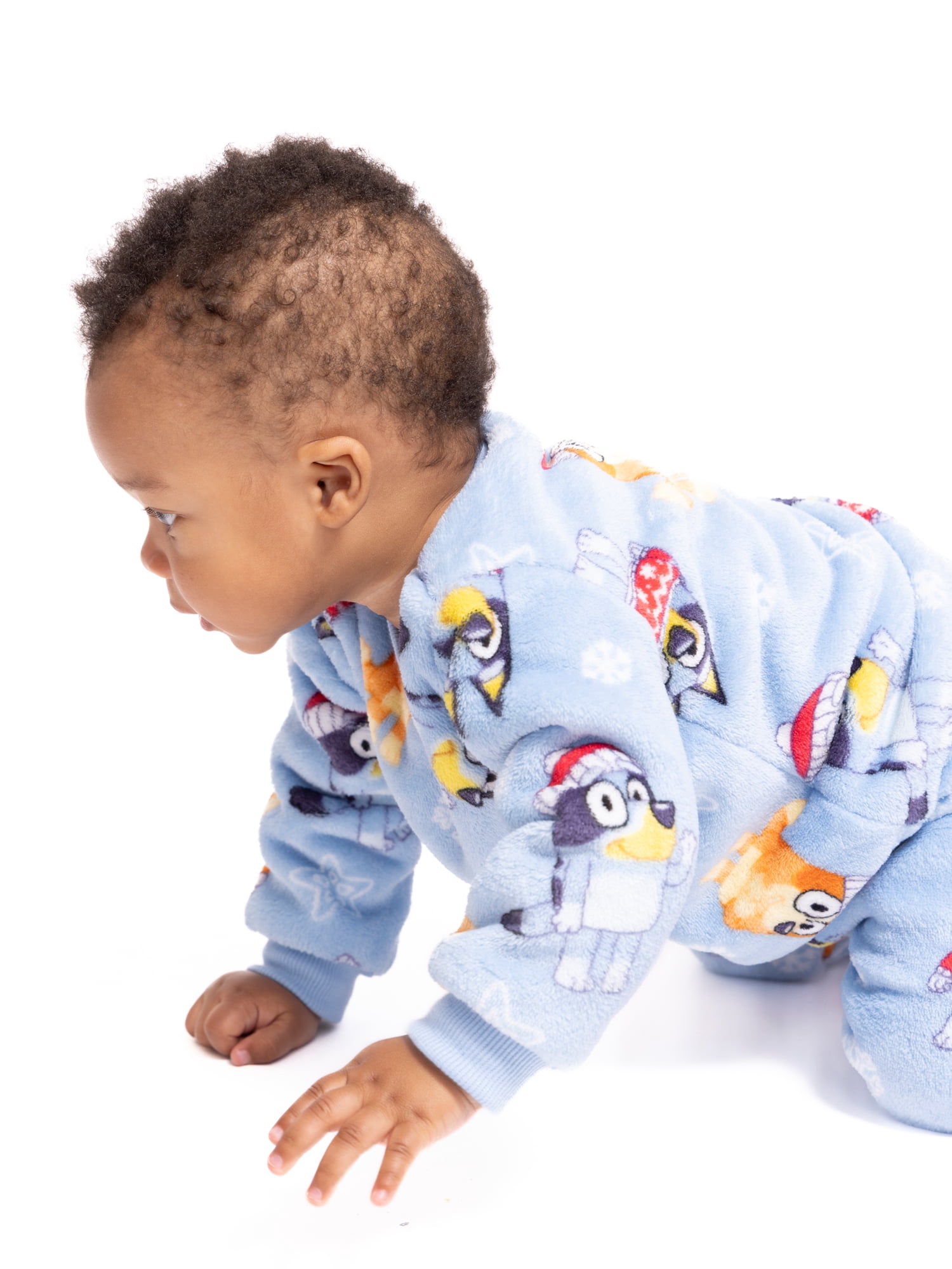 Christmas Bluey Unisex Baby Print Plush Top and Pants Set, 2-Piece, Sizes Newborn-24M