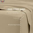 thumbnail image 3 of 800TC Twin Size 4PC Sheet Set - Premium 800-Thread-Count 100% Egyptian Cotton, Fit Upto 12 inches Deep Pockets Mattress - Taupe, 3 of 7