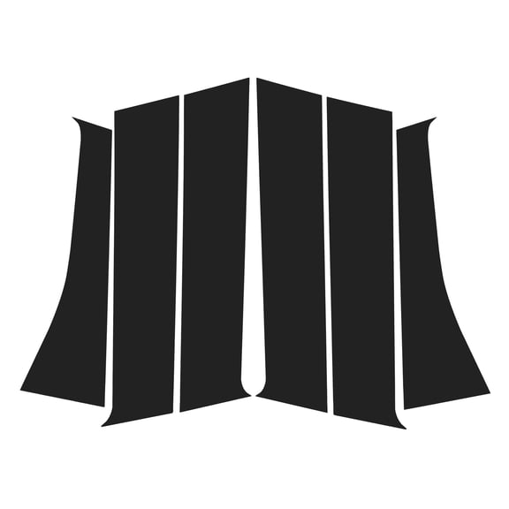 6 Pcs Door Pillar Window Trim for Mitsubishi Outlander 2014-2020 Black Front Left Right Anti Scratch Sticker Pillar Posts Door Outer Exterior Cover