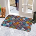 thumbnail image 5 of Boho Colored Square Pattern (3) Welcome Doormat for Indoor/Outdoor Entrance Boho Colored Square Pattern (3) Decoration Door Mat Kitchen Door Mat Bedroom Doormat 17x30 Inch, 5 of 6