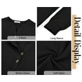thumbnail image 6 of Fantaslook V Neck Sweatshirts for Women Casual Long Sleeve Shirts Button Pullover Tops Fashion Fall Outfits, 6 of 8
