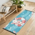 thumbnail image 6 of Calfs with Buoy in Running River Bedside Runner Rug 2'x 6' Non Slip Carpet Floor Mat Area Rug, 6 of 8