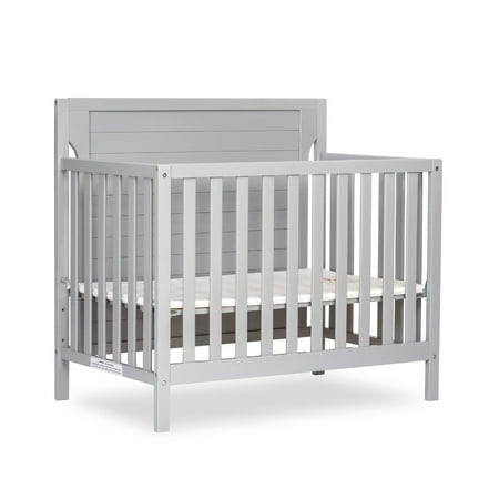 UPC: 0811048039309 | Dream On Me Bellport 4 in 1 Convertible Mini/Portable Crib in Pebble Grey Non-Toxic Finish Made of Sustainable New Zealand Pinewood with 3 Mattress Height Settings