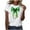 White1, variant on HAiming St Patrick's Day Shirts for Women Short Sleeve T-Shirts Crewneck Shamrock Casual Tee Shirts Tops