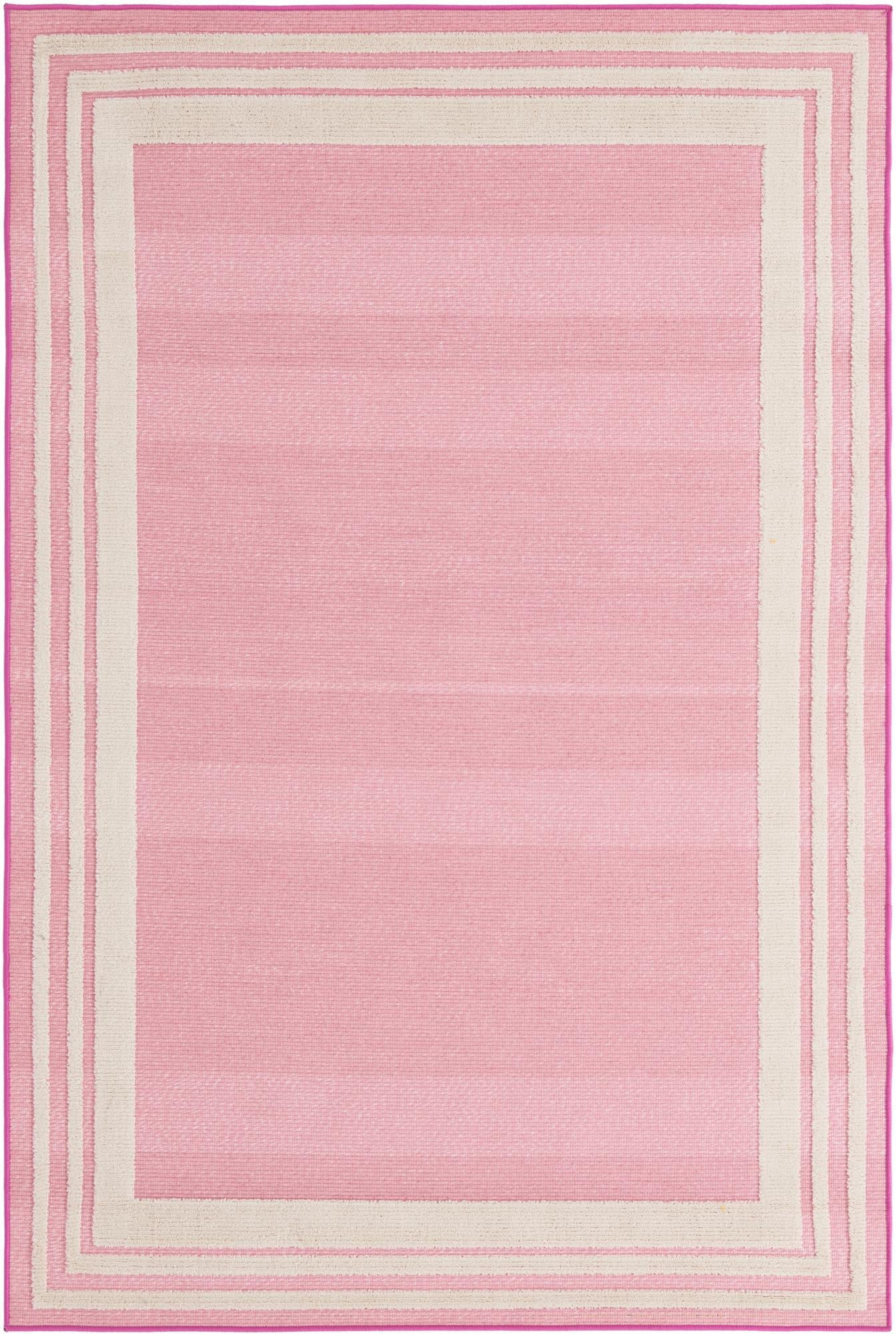 Aruba Outdoor Collection Rug 5' 3 x 8' Pink LowPile Rug Perfect For Any Outdoor