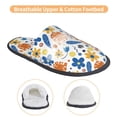 thumbnail image 3 of KLL Flower Slippers for Women Men House Slip on Indoor Outdoor Bedroom Furry Fleece Lined Ladies Comfy Anti-Skid Rubber Hard Sole-Large, 3 of 8