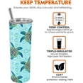 thumbnail image 6 of Turtle Tumbler With Lid and Straw Stainless Steel 20oz Sea Turtle Skinny Tumbler Ocean Insulated Turtle Stuff Water Bottle Cups Coffee Mug Travel Tumbler Sea Turtle Gifts for Women, 6 of 6