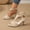 #0077-Beige, variant on Xucatan Women's Peep Toe Chunky Heel Sandals, T Strap Suede Shoes with Back Zipper, Open Toe Comfortable Dress Heels, Versatile Spring Summer Party Footwear Gift