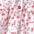 thumbnail image 5 of Valcatch Baby Girls' and Toddler Ruffle Sleeve Button Down Floral Pattern Layered Dress Summer Beach Sundress, 5 of 7