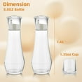 thumbnail image 2 of Glass Mouthwash Dispenser for Bathroom, 8.8OZ Mouth Wash Container Bottle with Lid Cup, Small Clear Refillable Mouthwash Dispenser Decanter for Countertop, 2 of 6