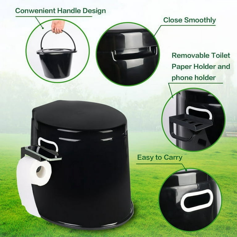 vidaXL Toilettes de camping portables Gris 5,3+2,6 gal 
