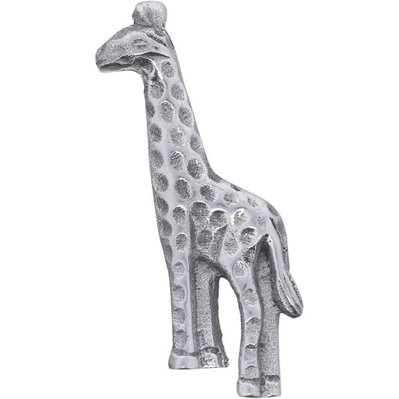 Servette Home Silver Metal Napkin Weight - Giraffe