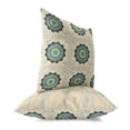 thumbnail image 2 of Twilight Blossom Indoor/Outdoor Pillow in Beige 16x16, 2 of 6