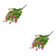 thumbnail image 3 of Moyic Loto de plástico realista - Buena sensación de mano No tóxico para gatos y perros Decoración de flores artificiales Rosa Rosa 2Conjunto, 3 of 6