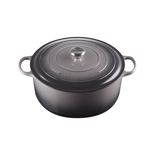 Horno holandés Le Creuset Oyster de hierro fundido esmaltado Signature de 12,5 litros