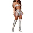 thumbnail image 4 of Minifalda transparente Sexy para mujer de VISgogo, Falda plisada de cuero PU con cremallera transparente, ropa interior erótica de baile en barra para mujer VISgogo moda, 4 of 8